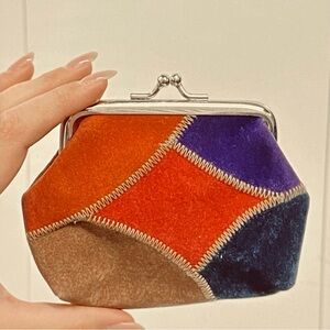 Vintage Lancome Multicolor Patchwork Clutch